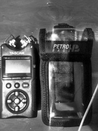 Tascam Dr-40 portable recorder and case